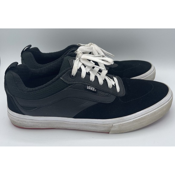 Vans Kyle Walker Mens Skateboarding Sneakers Size 9.5 Suede Canvas Black - Picture 2 of 9